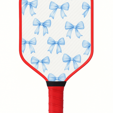 Carbon Fiber T300 Tietoe Pickleball Racket Blue Bow