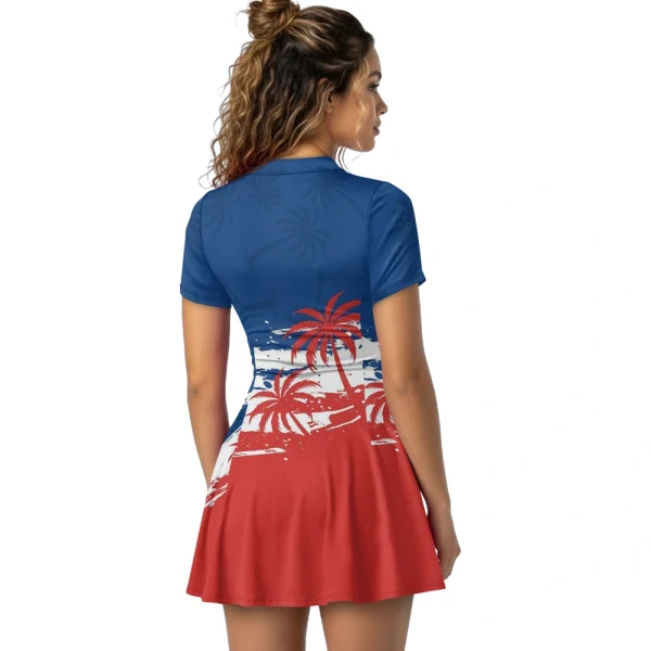 Short sleeve dress suit