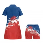 Short sleeve dress suit