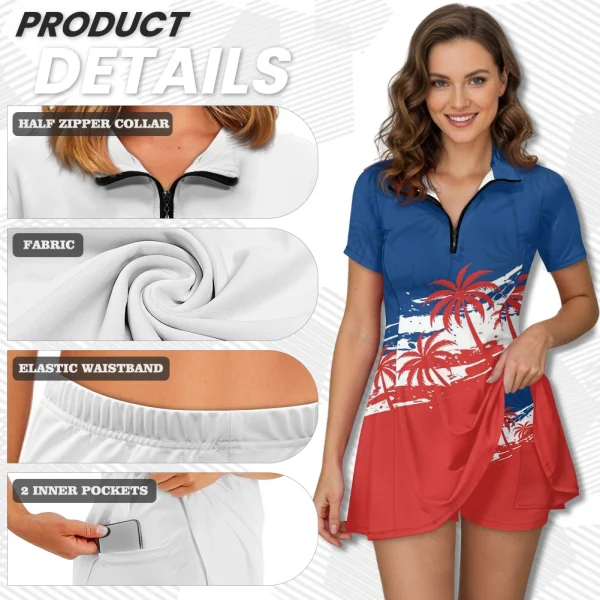 Short sleeve dress suit